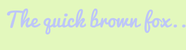 Image with Font Color BDC6F8 and Background Color E3F8BD